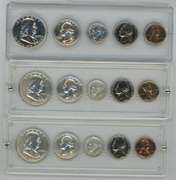 3 Gem 1959 Proof Sets in custom plastic holders