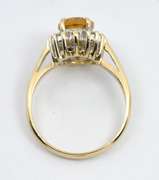 Classic Citrine Ring with Diamonds
