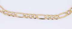 Charming Yellow Gold Figaro Link Bracelet