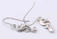 Lot of 2 Seahorse Sterling Silver Dangle Earrings