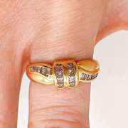 14kt Yellow Gold & Diamond Band Ring