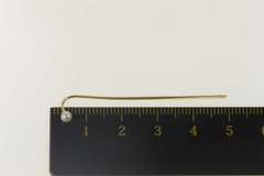 14K Yellow Gold Pearl Round Bar Boutonniere Formal Wedding Stick Pin