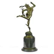 Roman Mercury Figure Ancient Bronze Sculpture