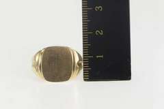 10K Yellow Gold Retro Men's Monogram Oval Signet Engravable Ring