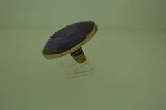 Vintage AKR Amy Kahn Russel Sterling Silver Purple Druzy Agate Ring