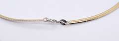 Dreamy 2 Tone Omega Chain with Slider Pendant Necklace