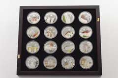 2010-2012 Palau $5 - World Of Wonders - 32 Coin Set - Fancy Box & COA