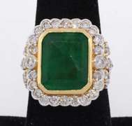 Opulent Emerald & Diamond Ring