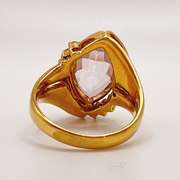18kt Gold, Kunzite, & Diamond Cocktail Ring