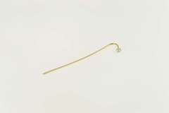 14K Yellow Gold Pearl Round Bar Boutonniere Formal Wedding Stick Pin