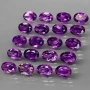 Royal purple! 8.26ct 6x4mm real Bolivian Amethyst set