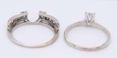Incredibel White Gold 0.95ctw Diamond Wedding Set