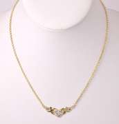 Heart Necklace in Two Tone Gold