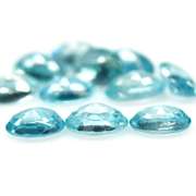 Radiant! 7.77ct baby blue Zircon set