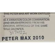 Peter Max, "Better World" Framed One-Of-A-Kind Acrylic Mixed Media (33" x 45"), Hand Signed with Letter of Authenticity.