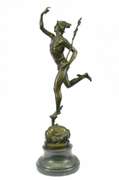 Roman Flying Mercury Bronze Figure