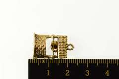 14K Yellow Gold 3D Articulated Wishing Well Lucky Charm/Pendant