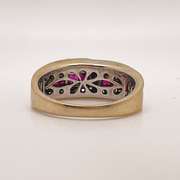 14kt Gold, Ruby, & Diamond Band Ring