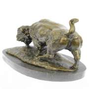 American Buffalo Bull Bronze Sculpture