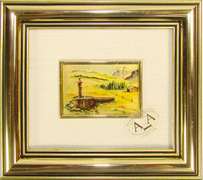 VERY COLLECTIBLE FINE CERTIFIED 23K GOLD LEAF SCENERY