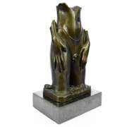 Nude Female Torso title No Man Land Bronze Figurine