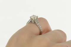 14K White Gold 1.50 Ctw Classic Diamond Cathedral Engagement Ring