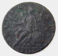 1740 Great Britain George II Half Penny Coin