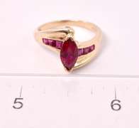 Excellent Ruby Ring in Yellow Gold