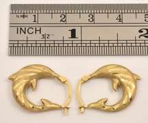 Whimsical Dolphin Hoop Earrings