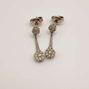 14kt White Gold & Diamond Earrings
