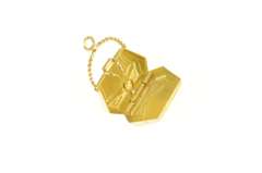 14K Yellow Gold 3D Articulated Purse Hand Bag Fashion Charm/Pendant