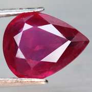 Stunning 2.35ct pear cut imperial red Ruby