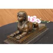 Wine Bottle Holder Sphinx Egyptian Bronze Statue
