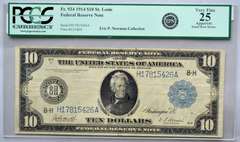 $10 Agriculture & Industry Series 1914 FRN PMG VF 25
