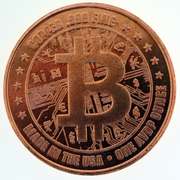Bitcoin 1 oz .999 Fine Copper Round