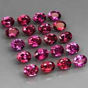 Amazing 4.41ct oval cut violet pink Rodolite Garnet set