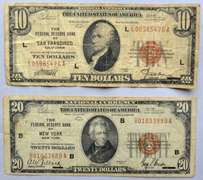 $10 & $20 1929 Series National Currency Notes