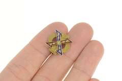 14K Yellow Gold 1890's Phi Chi Tiffany & Co. Enamel Lapel Pin/Brooch
