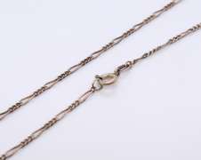 Vintage Sterling Silver Figaro Chain Necklace