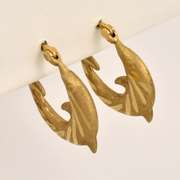 Whimsical Dolphin Hoop Earrings