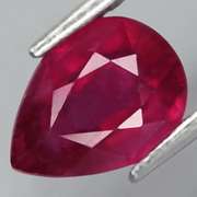 Stunning 1.35ct pear cut imperial red Ruby