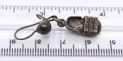 Vintage sterling Silver Dangle Shoe Earrings