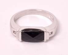 Elegant Gemstone Ring in 14KT White Gold