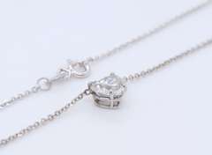 Significant White Gold 1.56ct Heart Diamond Pendant on Chain