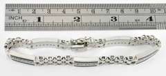 Impressive Man's 14k WG Onyx & Diamond Bracelet