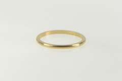 14K Yellow Gold Vintage NOS 1950's Rounded Wedding Band Ring