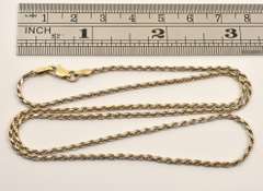 Useful 14k White Gold Rope Necklace