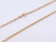 Simple Yellow Gold Rolo Chain Necklace