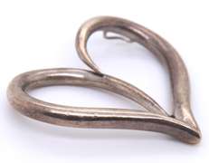 Vintage Sterling Silver Heart Shaped Pendant