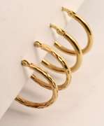 Two Pairs of 14k Hoop Earrings